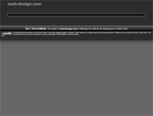 Tablet Screenshot of mehrdesign.com